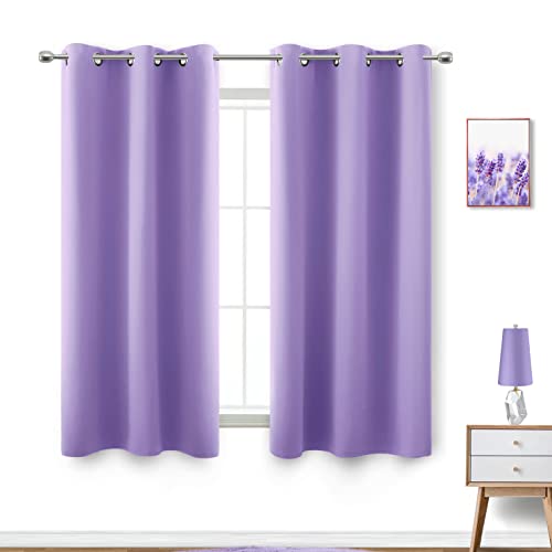 KOUFALL Lavender Purple Blackout Curtains