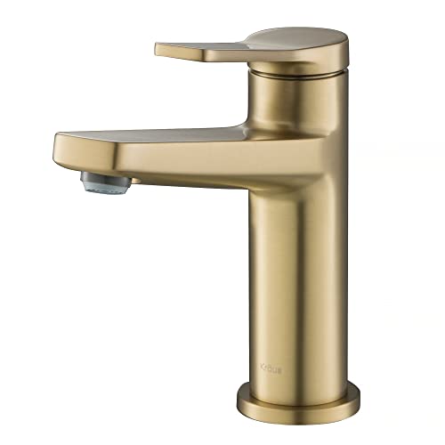 KRAUS Indy Basin Bathroom Faucet in Brushed Gold