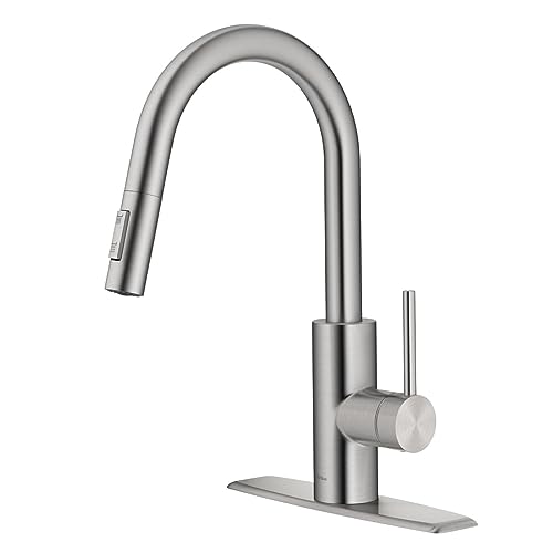 KRAUS Oletto Stainless Pull-Down Kitchen Faucet