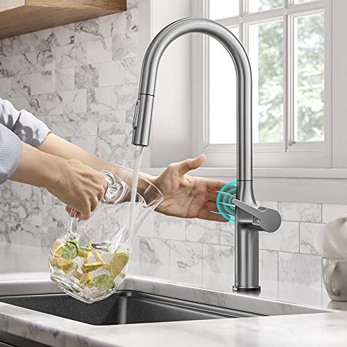 KRAUS Oletto Tall Modern Single-Handle Touch Kitchen Sink Faucet