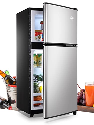 KRIB BLING Mini Fridge with Freezer, 3.5 Cu.Ft Compact Refrigerator