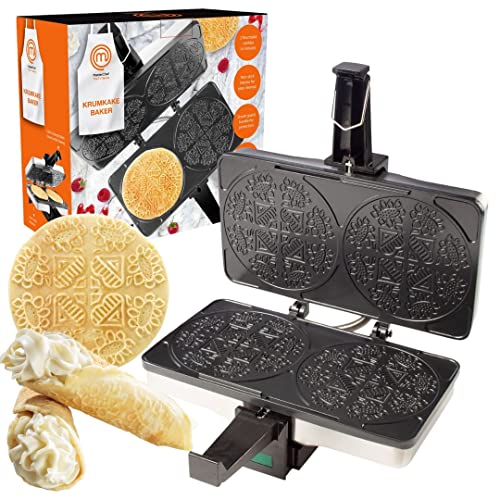 The Chef'sChoice Toscano pizzelle maker will cook two beautiful