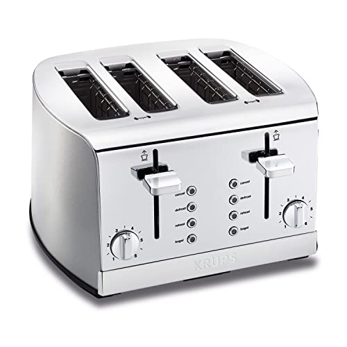 KRUPS Stainless Steel Toaster, 4-Slice