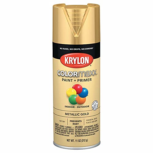 Krylon COLORmaxx Spray Paint and Primer - Metallic Gold