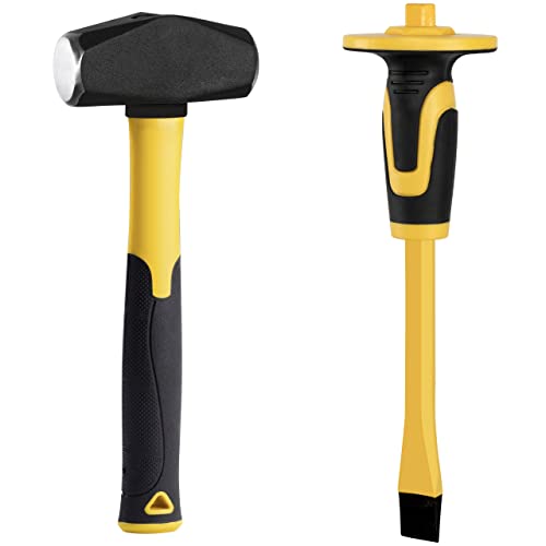 KURUI 3lb Sledge Hammer & Flat Chisel