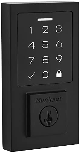 Kwikset Contemporary SmartCode Touchpad Electronic Deadbolt in Matte Black