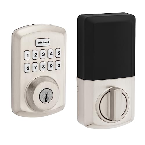 Kwikset Powerbolt 250 10-Button Keypad Satin Nickel Transitional Electronic Deadbolt Door Lock