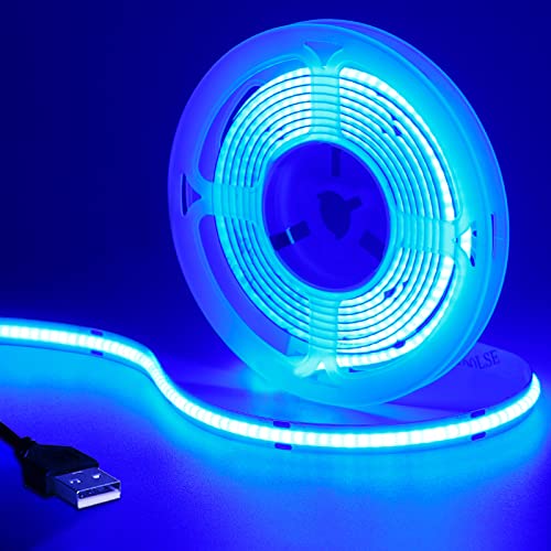 KXZM USB Powered 6.6ft Blue LED Strip Light 640LEDs