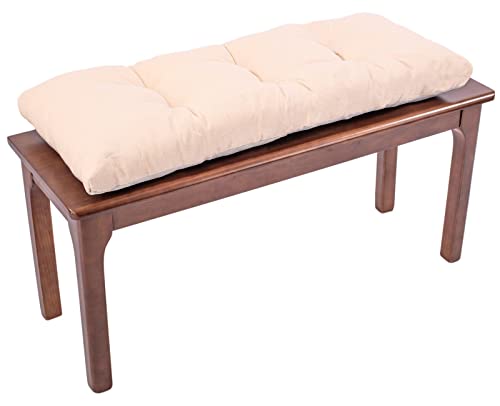 Kyaringtso Non-Slip Bench Cushion - 36"x14" Cream