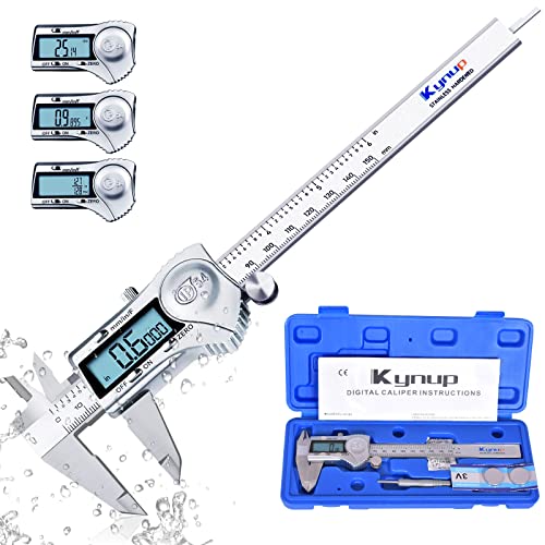 Kynup 6 Inch Digital Caliper with Stainless Steel and IP54 Design
