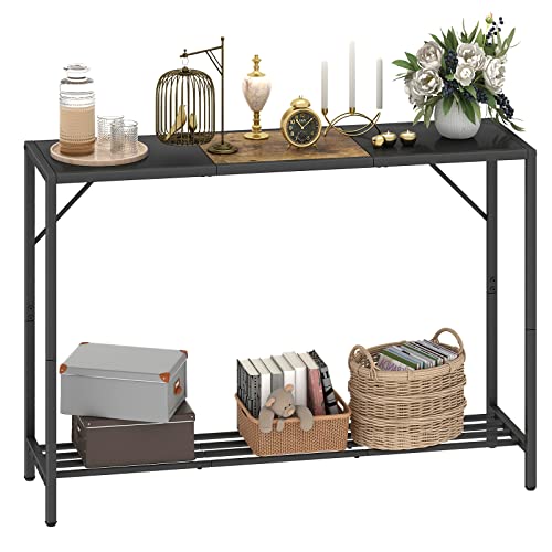 LAATOOREE Industrial Entryway Console Table