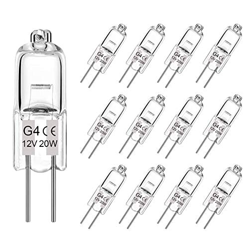 Lacnooe G4 Halogen Bulb 20W, 12 Pack - Energy Saving and Easy to Install