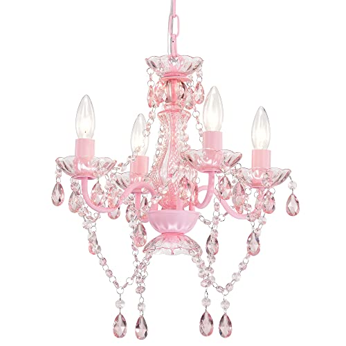 LaLuLa Pink Mini Chandelier for Girls Room