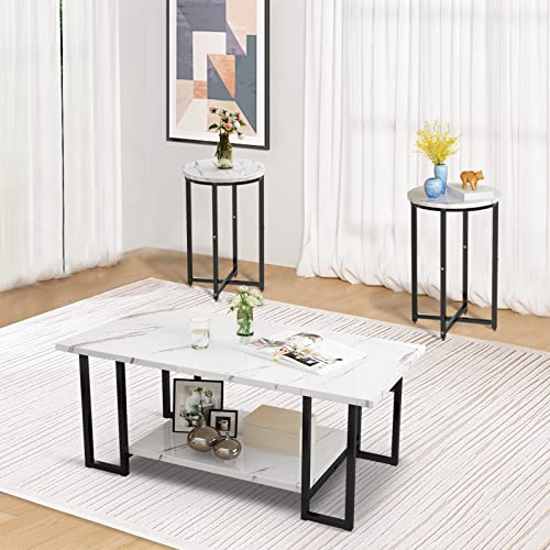 Lamerge 3 Pieces Living Room Table Set