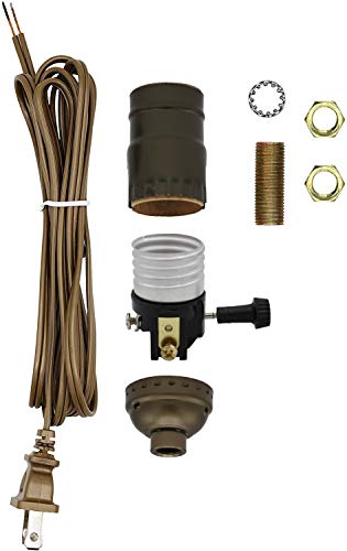 Lamp Repair Kit - DIY or Restore with 3-Way Socket (Bronze)