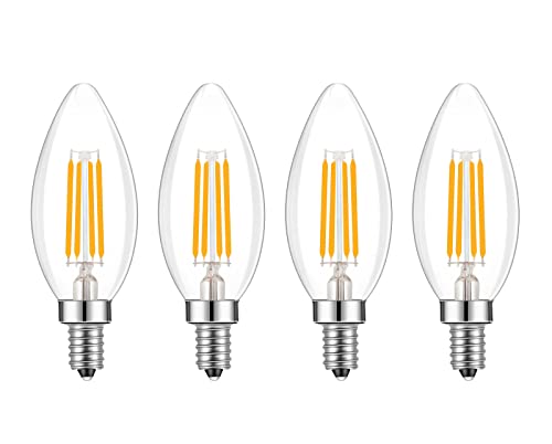 Lamsky LED Filament Candle Shape Light Bulb (4-Pack)