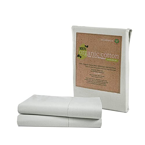 LANE LINEN 100% Organic Cotton Pillowcases - Standard Size