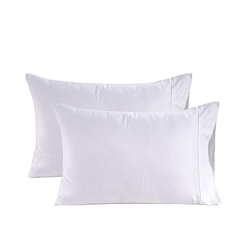 1000TC Egyptian Cotton King Size Pillow Case Set - White Sateen Cooling Cover