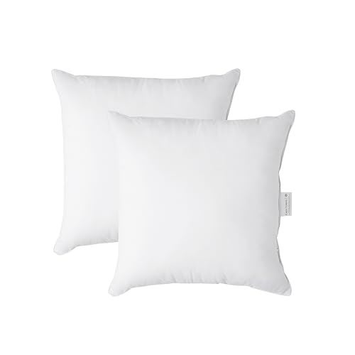 Utopia Bedding Throw Pillows Insert (Pack of 2, White) - 18 x 18 Inches Bed  and Couch Pillows - Indoor Decorative Pillows 