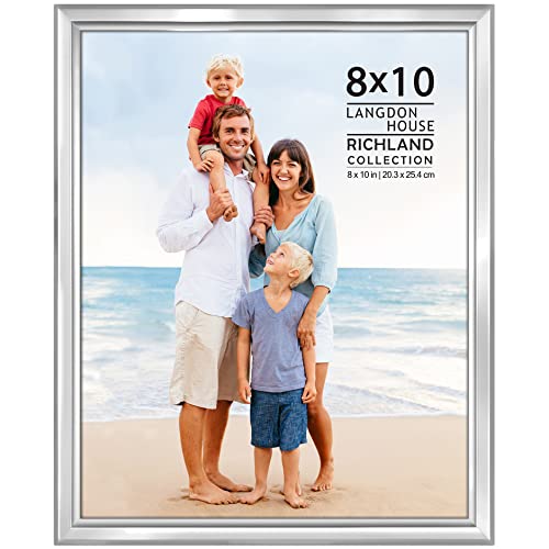 Langdon House 8x10 Silver Picture Frame, Distinguished Edging for Classic Style, Richland Collection