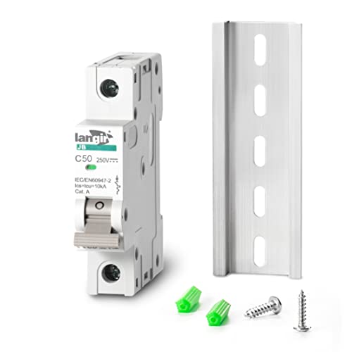 LANGIR DC Circuit Breaker 50A 1 Pole - Reliable and Easy-to-Use Protection for Battery and Solar System