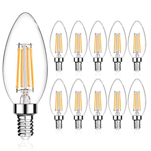 LANGREE LED Candelabra Bulbs 60W Equivalent