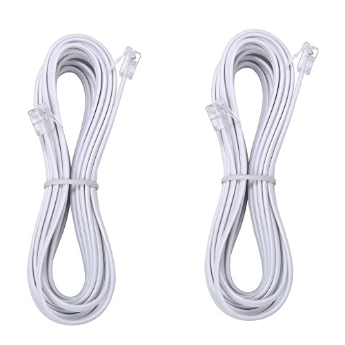 LanSenSu Telephone Extension Cord Cable Cord with RJ-11 Plug