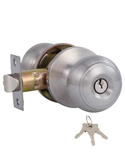 Lanwandeng Stainless Steel Entry Door Knob with Lock and Keys