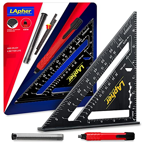 LApher 7" Imperial Units AAO Triangle Rafter Square