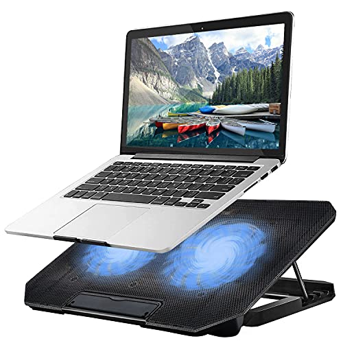 Laptop Cooling Pad with 2 Fans, Adjustable Stand, and Lightweight Design