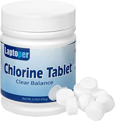 Laptoper 1 Inch Spa Bromine Tabs, 1 LB Spa & Hot Tub Chemical Sanitizer, Bromine Tablets for Spa, Hot Tubs