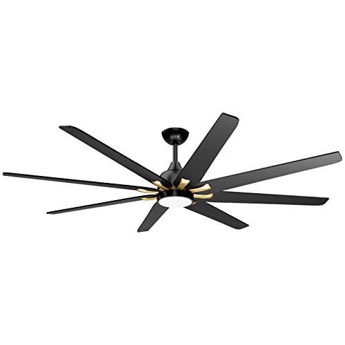 Large 72" Industrial Ceiling Fan with Light and Remote