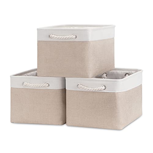 Large Canvas Storage Bins with Handles