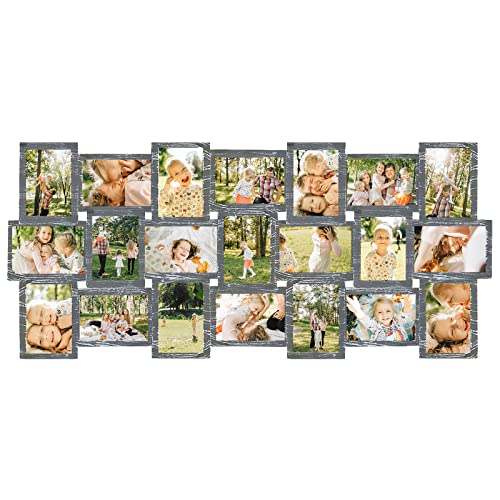 Large Collage Picture Frame - HELLO LAURA 21 Opening Photo Collage Frame for Wall Decor