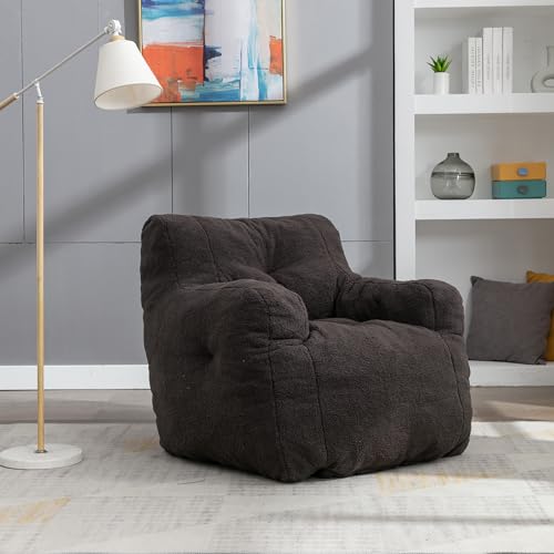 Large Comfy Bean Bag Chair with Armrest for Adults
