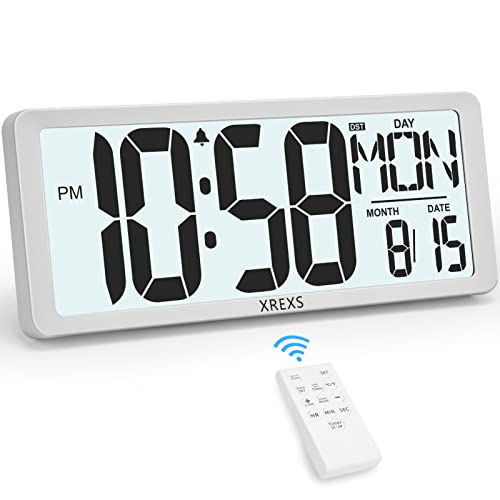 Large Digital Wall Clock with Backlight