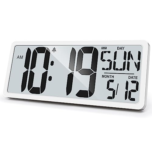 Large Digital Wall Clock with Backlight