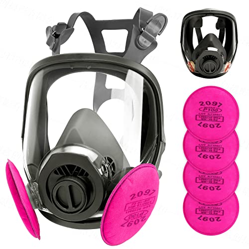 Large Full Face Gas Mask with 4pcs 2097 Filters