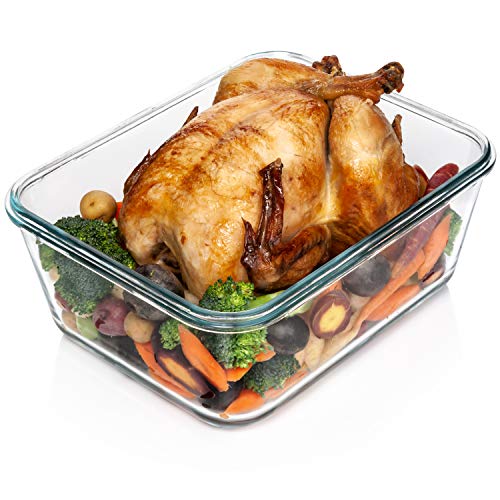 Large Glass Food Storage Container with Locking Lid