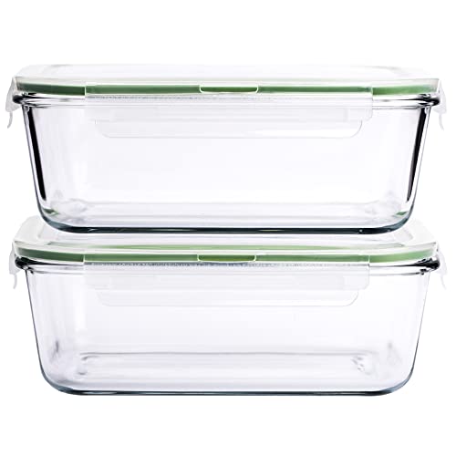 Large Glass Food Storage Containers with Locking Lids