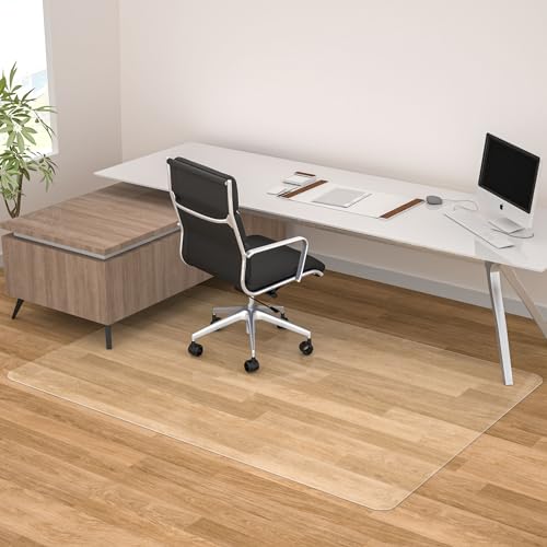 Large Office Chair Mat for Hardwood Floor, Clear Floor Protector Mat for Home Office