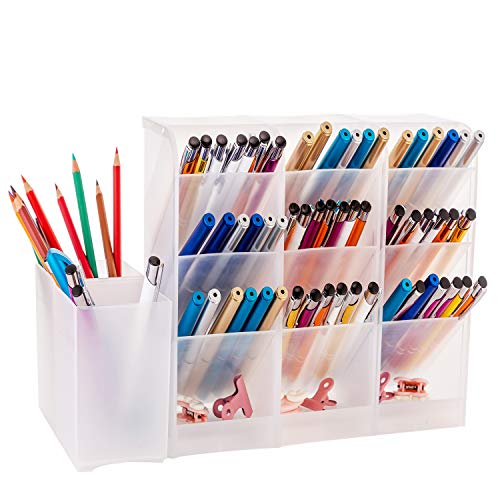 Large Size Desk Pen Organizer - White