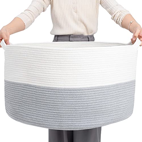 Large Woven Cotton Rope Storage Basket