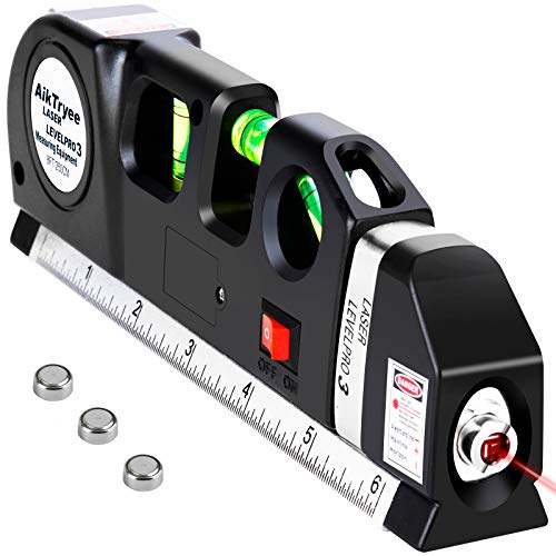 AikTryee Laser Level Line Tool with Metric Rulers 8ft/2.5M