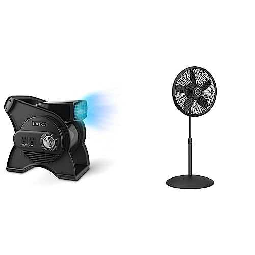 Lasko High Velocity Pivoting Utility Blower Fan & Oscillating Pedestal Fan