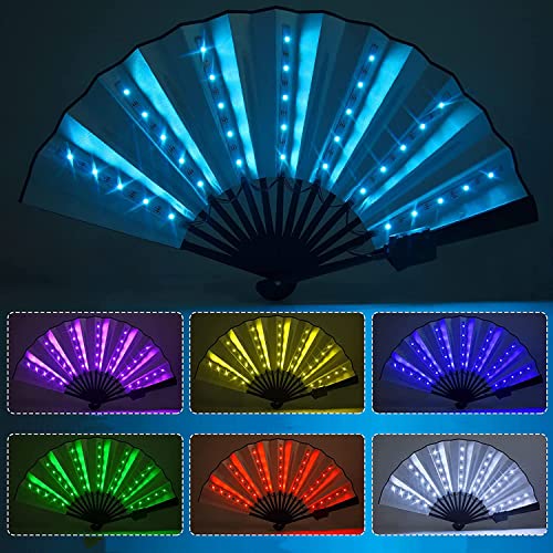 LED Folding Fan for Stage Performance and Parties by LATROVALE