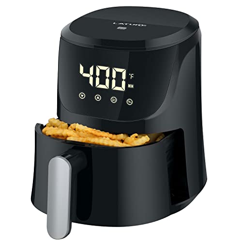 LATURE 4.2 QT Black Air Fryer Oven with LED Touch Screen