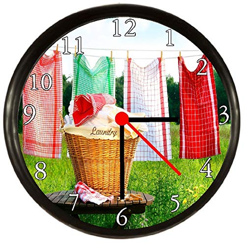 Laundry Room Clock, Black