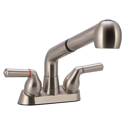 Laundry Room Faucet with Pull Out Sprayer