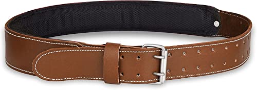 LAUTUS 3-Inch Tapered Padded Work Belt in Heavy Oiled Tanned Leather